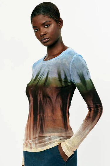 Landscape Tie-Dye Long Sleeve T-shirt-T-Shirt-Raquel Allegra-Debs Boutique